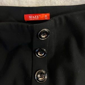 Elastic Stretchy Dress Pant with Cute Buttons